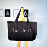 Herzlein® Shopper Tasche in Schwarz