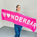 Herzlein® Schal "Wunderbar" in Pink - Weiß