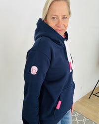 Herzlein® Hoodie "Alpenliebe" in Navy Blau