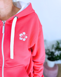 Herzlein® Sweatjacke "Freude Liebe Glück" in Erdbeer