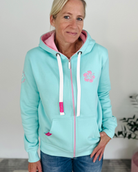 Herzlein® Sweatjacke "Happy Life" in Mint
