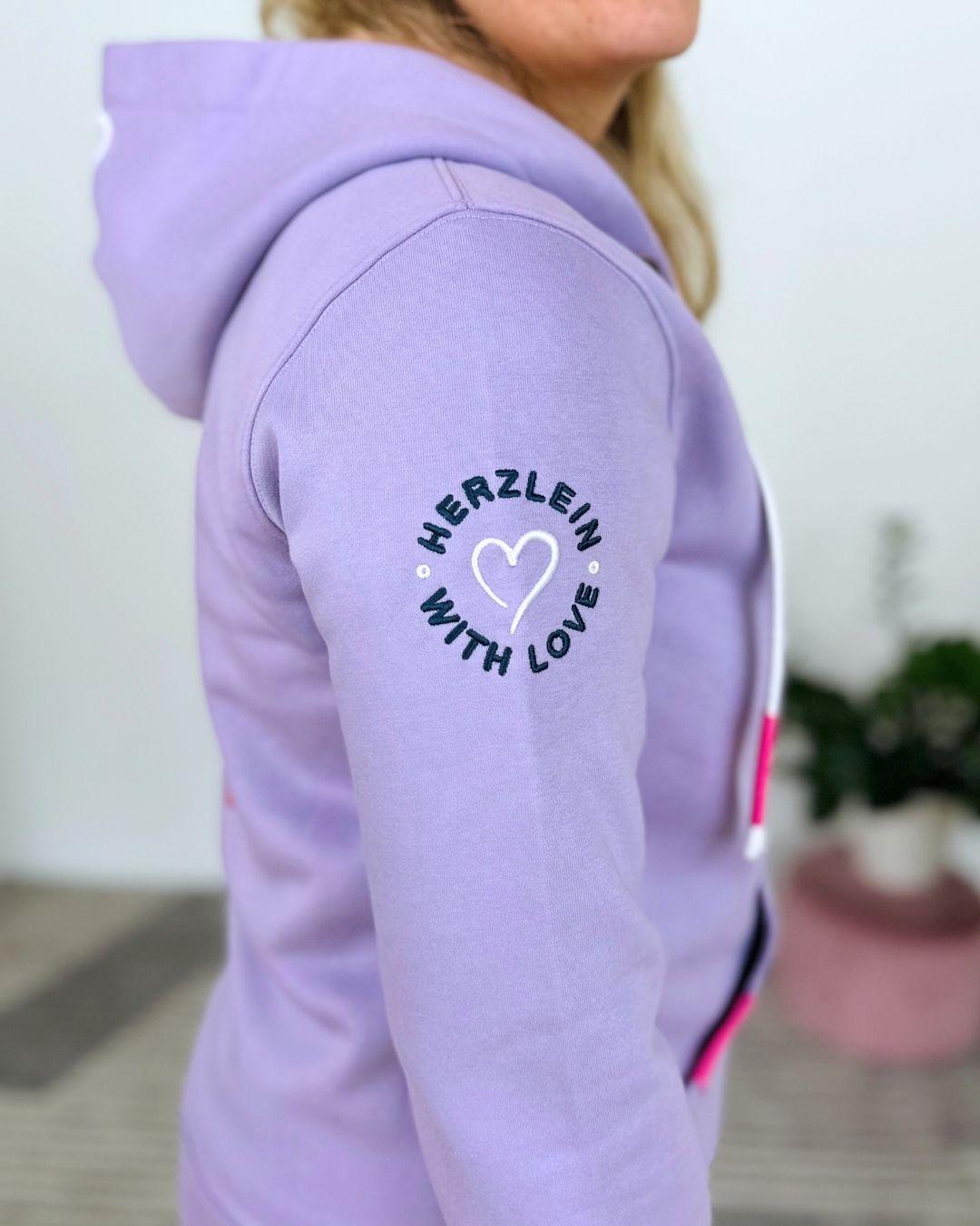 Herzlein_Sweatjacke_Happy_Life_in_Lavendel