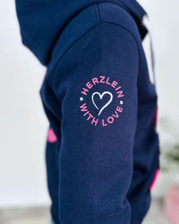 Herzlein_Sweatjacke_Happy_Life_in_Navy