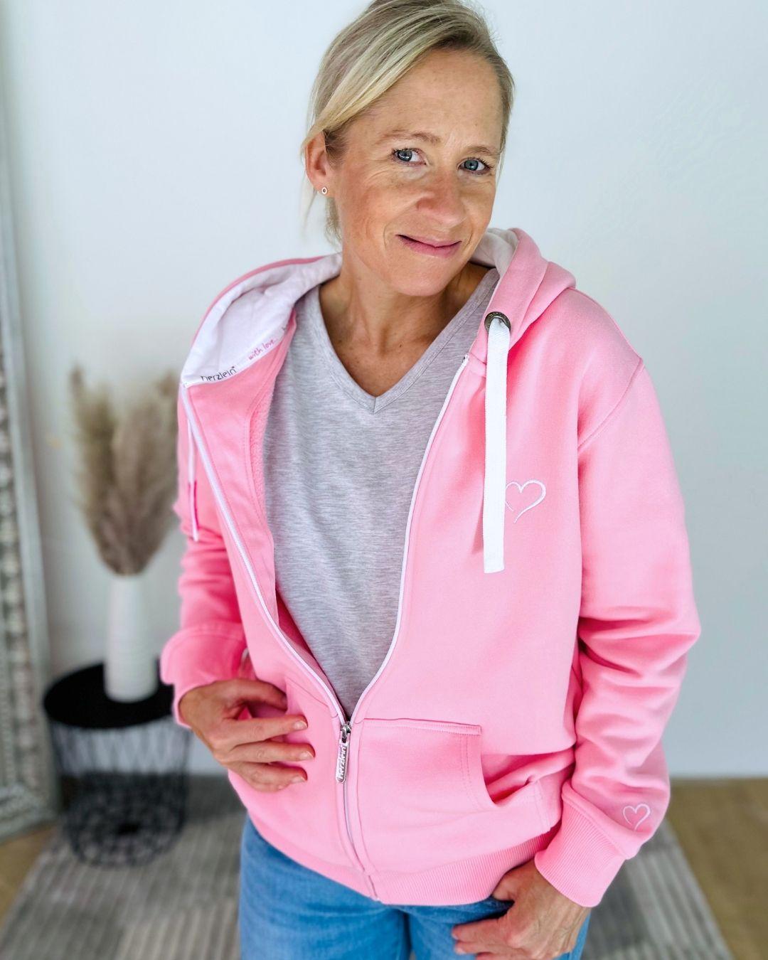 Herzlein® Sweatjacke "Herzchen" in Rosa
