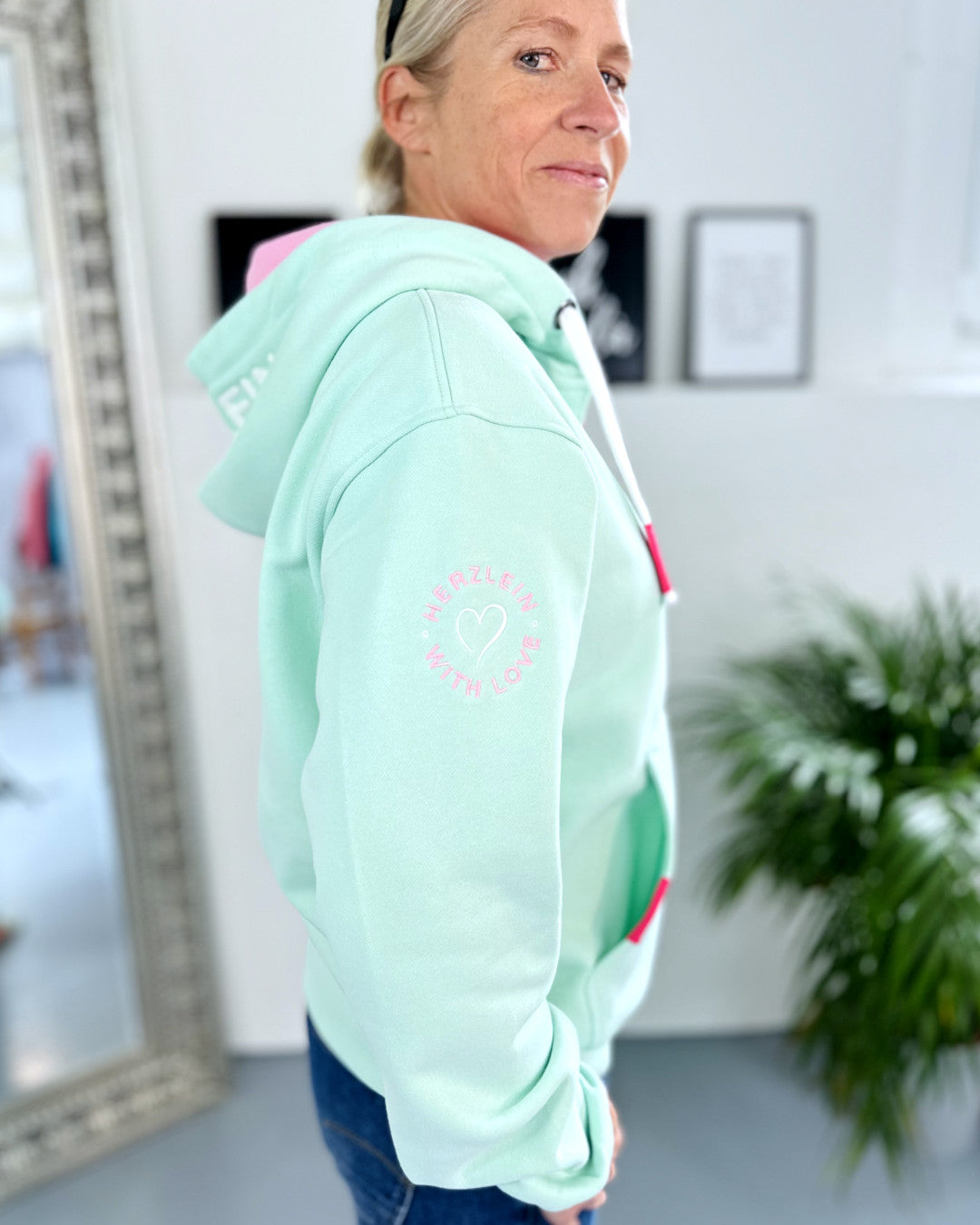 Herzlein® Sweatjacke "Alpenliebe" in Mint