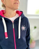 Herzlein® Sweatjacke "Alpenliebe" in Navy Blau