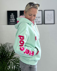 Herzlein® Sweatjacke "Feel Good" in Mint