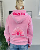 Herzlein® Sweatjacke "Feel Good" in Rosa