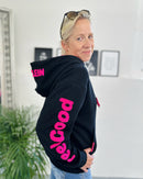 Herzlein® Sweatjacke "Feel Good" in Schwarz