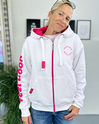 Herzlein® Sweatjacke "Feel Good" in Weiß