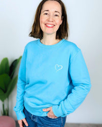 Herzlein® Sweatshirt "Herzchen" in Himmelblau