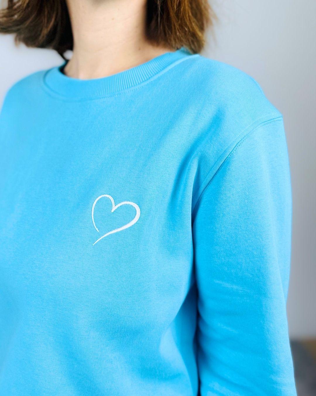 Herzlein® Sweatshirt "Herzchen" in Himmelblau