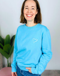 Herzlein® Sweatshirt "Herzchen" in Himmelblau