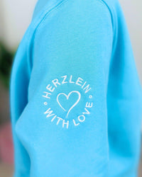 Herzlein® Sweatshirt "Herzchen" in Himmelblau