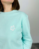Herzlein® Sweatshirt "Hibiskus" in Mint