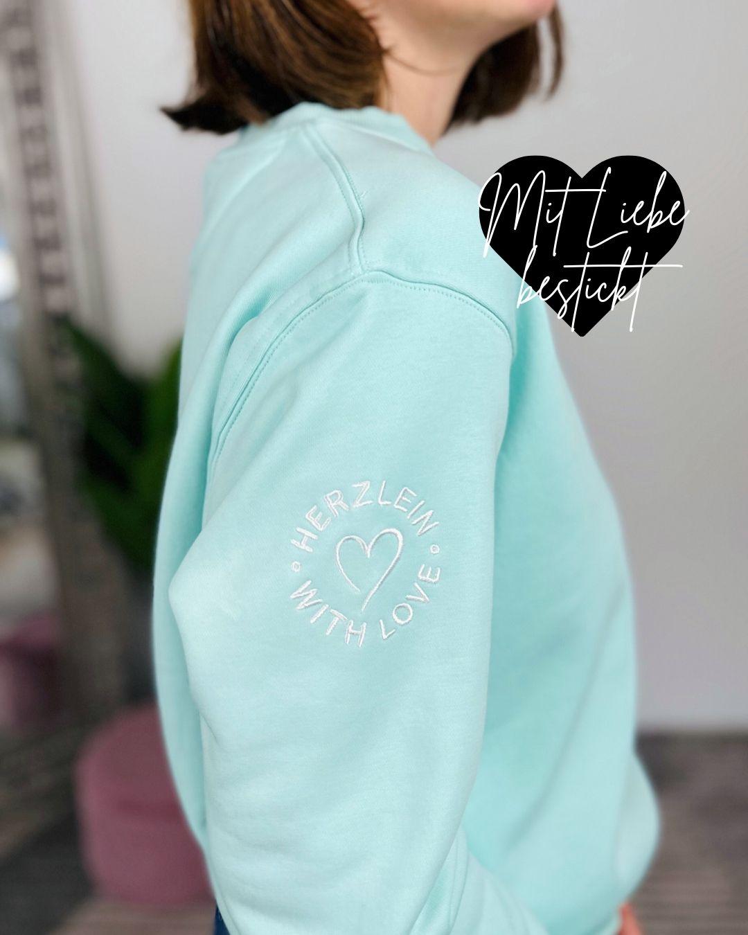 Herzlein® Sweatshirt "Hibiskus" in Mint