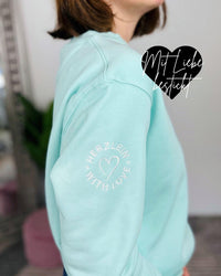 Herzlein® Sweatshirt "Hibiskus" in Mint