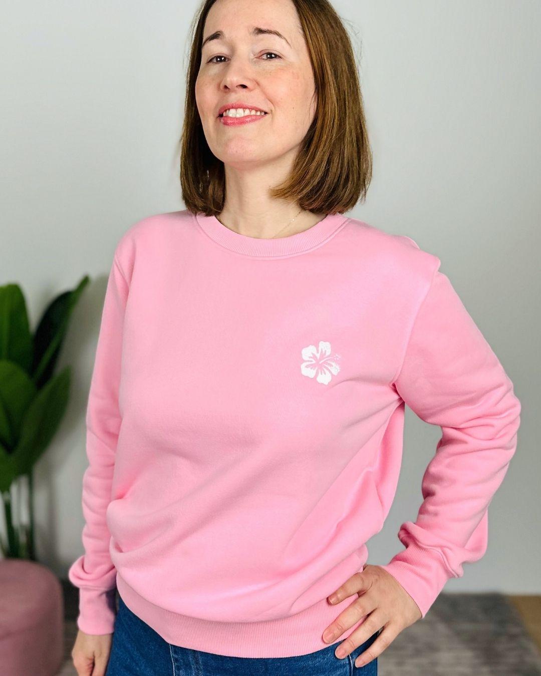 Herzlein® Sweatshirt "Hibiskus" in Rosa