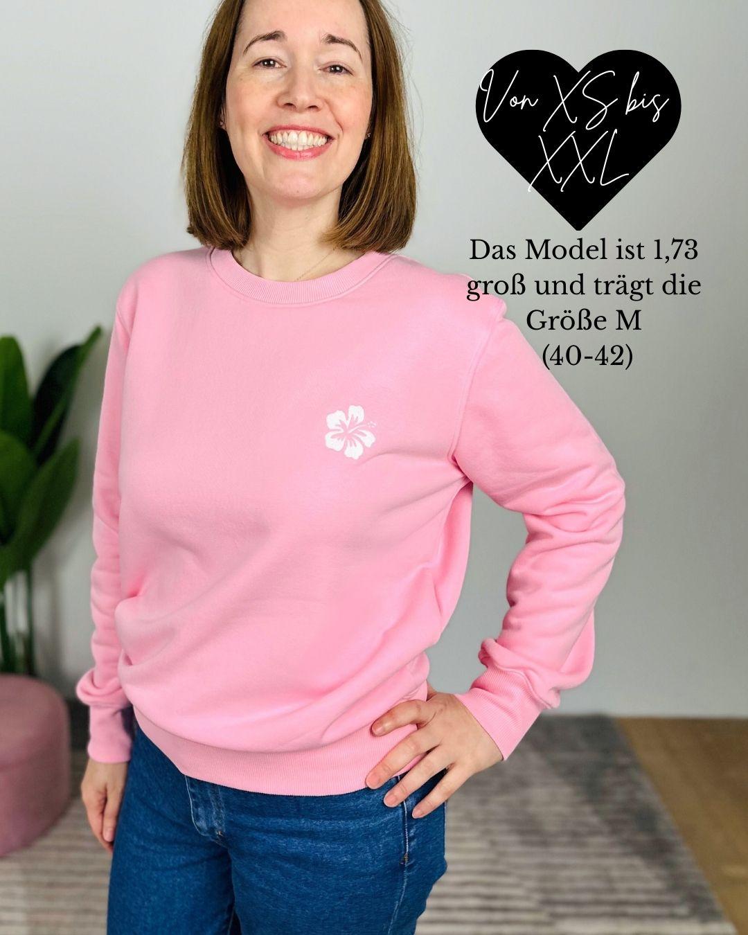 Herzlein® Sweatshirt "Hibiskus" in Rosa