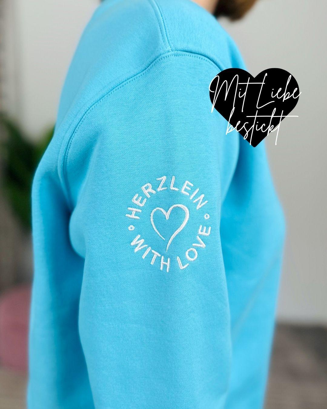 Herzlein® Sweatshirt "Smiley" in Himmelblau