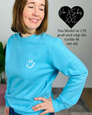 Herzlein® Sweatshirt "Smiley" in Himmelblau