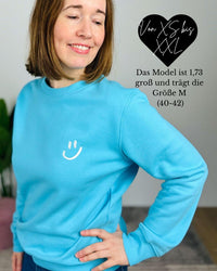 Herzlein® Sweatshirt "Smiley" in Himmelblau
