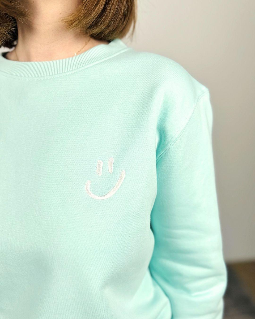 Herzlein® Sweatshirt "Smiley" in Mint