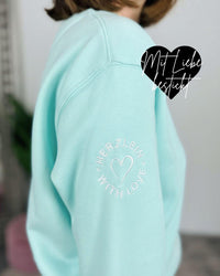 Herzlein® Sweatshirt "`Smiley" Mint