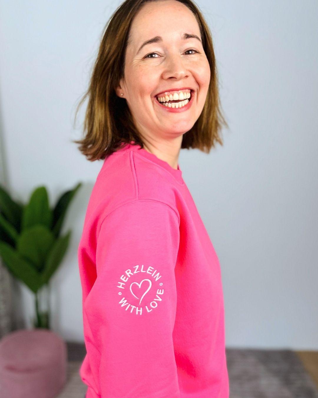 Herzlein_Sweatshirt_Smiley_in_Pink