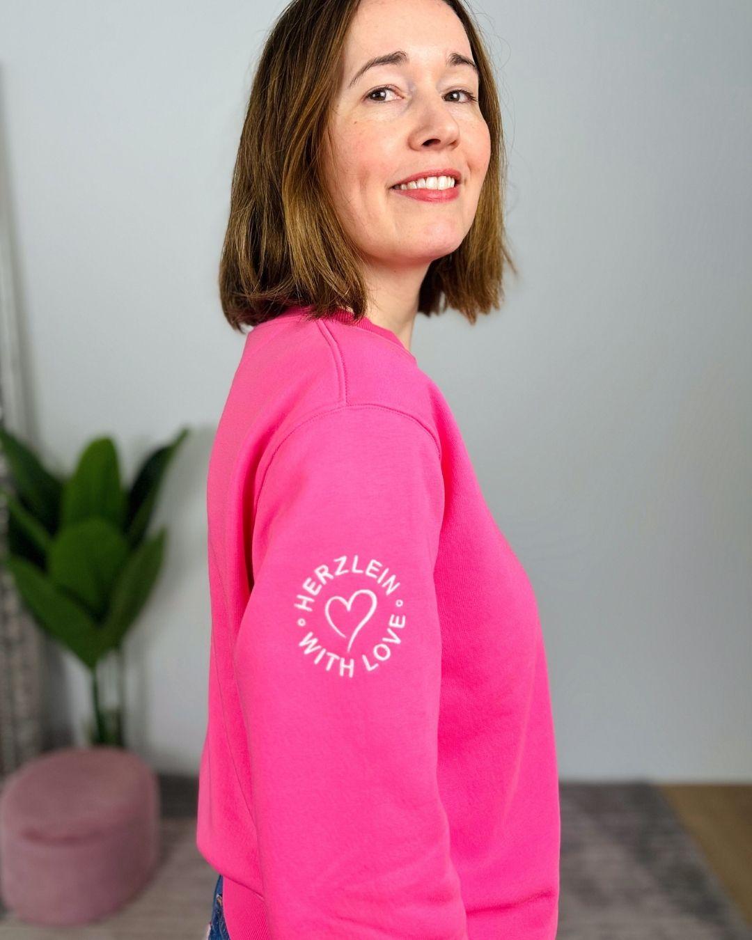 Herzlein_Sweatshirt_Smiley_in_Pink