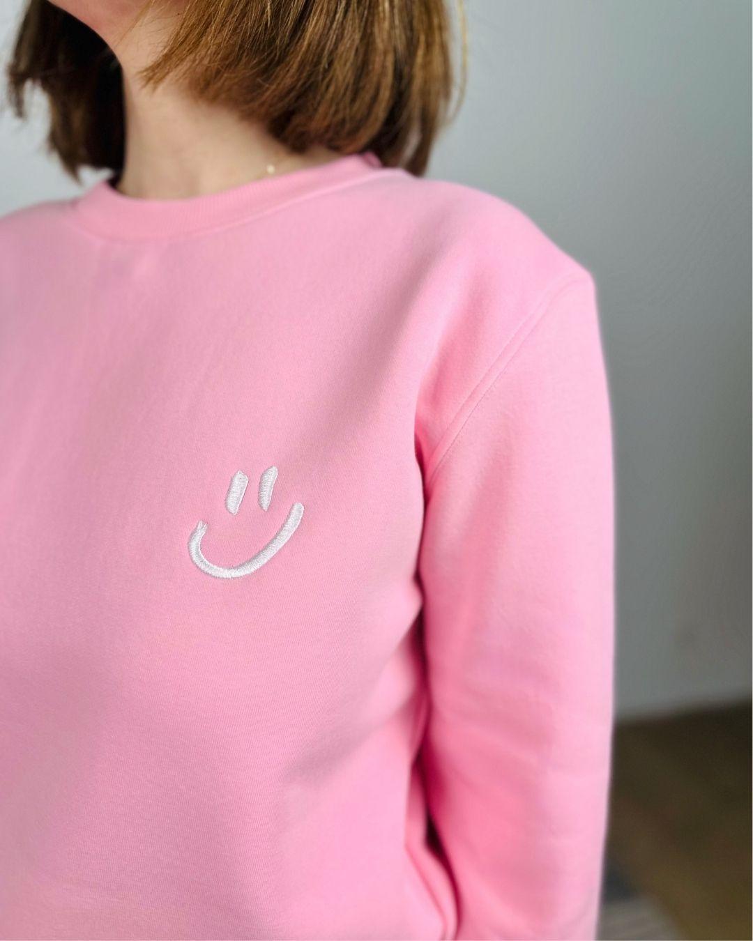 Herzlein® Sweatshirt "Smiley" in Rosa