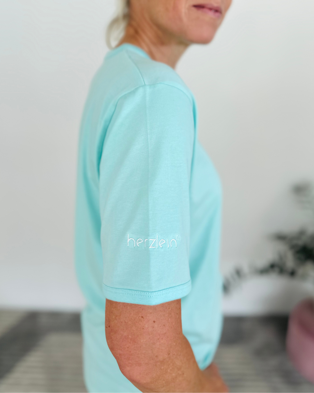 Herzlein® T-Shirt "Drei Herzen" in Mint