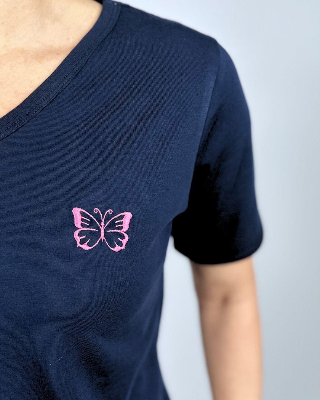 Herzlein® T-Shirt "Butterfly" in Navy