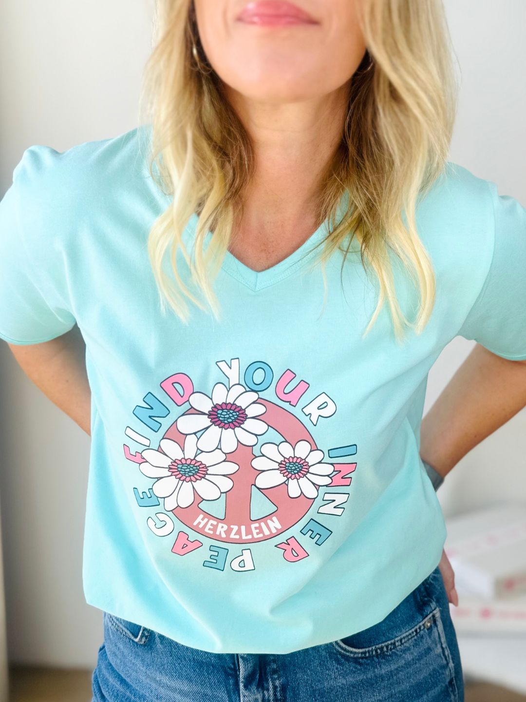Herzlein® T-Shirt "Find Your Inner Peace" in Mint