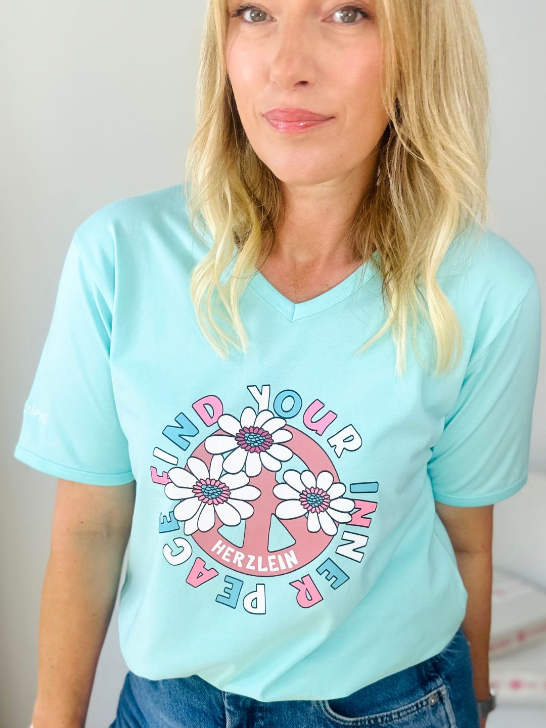 Herzlein® T-Shirt "Find Your Inner Peace" in Mint