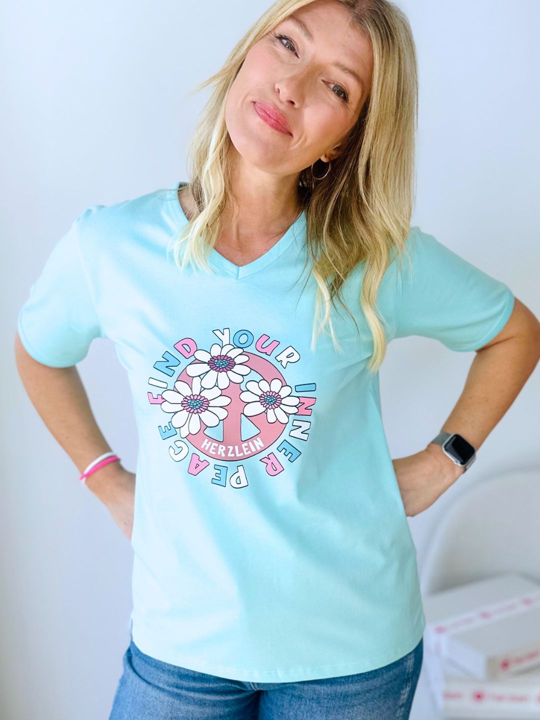 Herzlein® T-Shirt "Find Your Inner Peace" in Mint