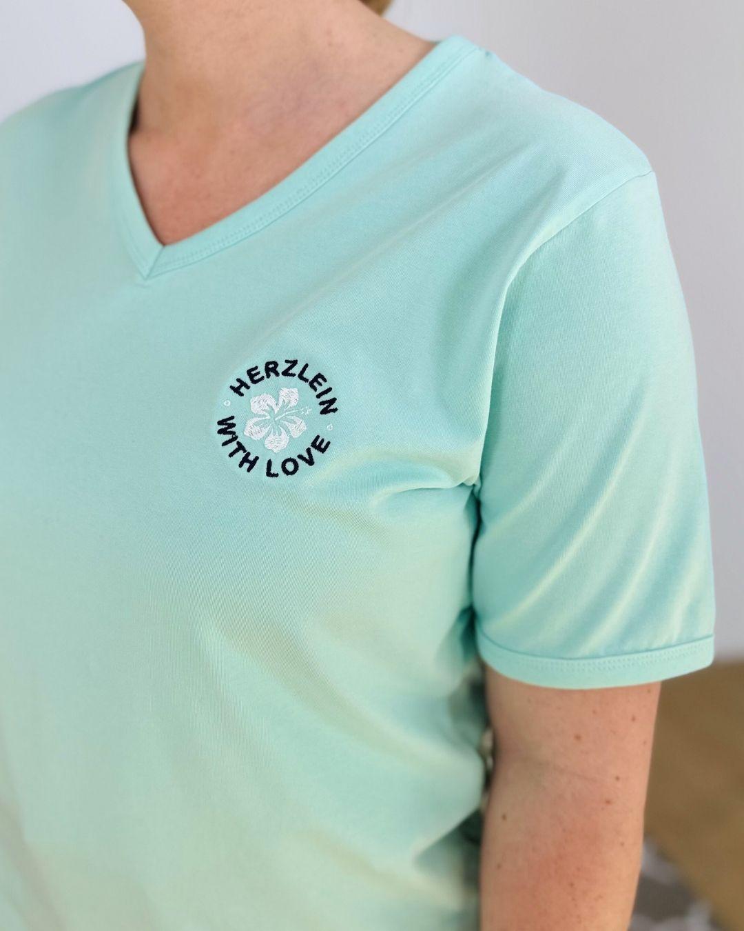 Herzlein® T-Shirt "Happy Life" in Mint