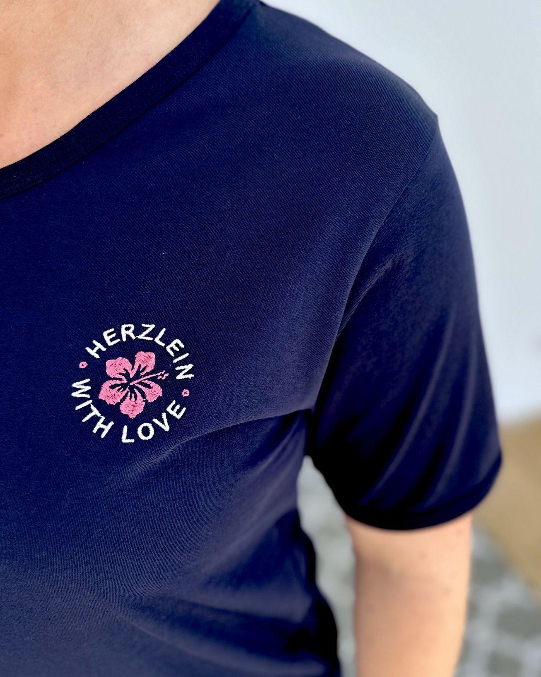 Herzlein® T-Shirt "Happy Life" in Navy