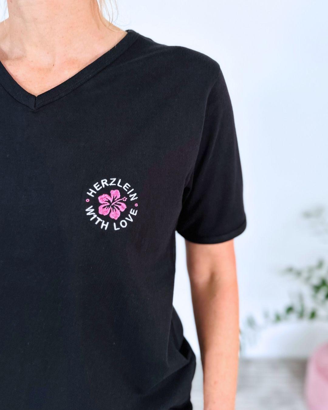 Herzlein® T-Shirt "Happy Life" in Schwarz