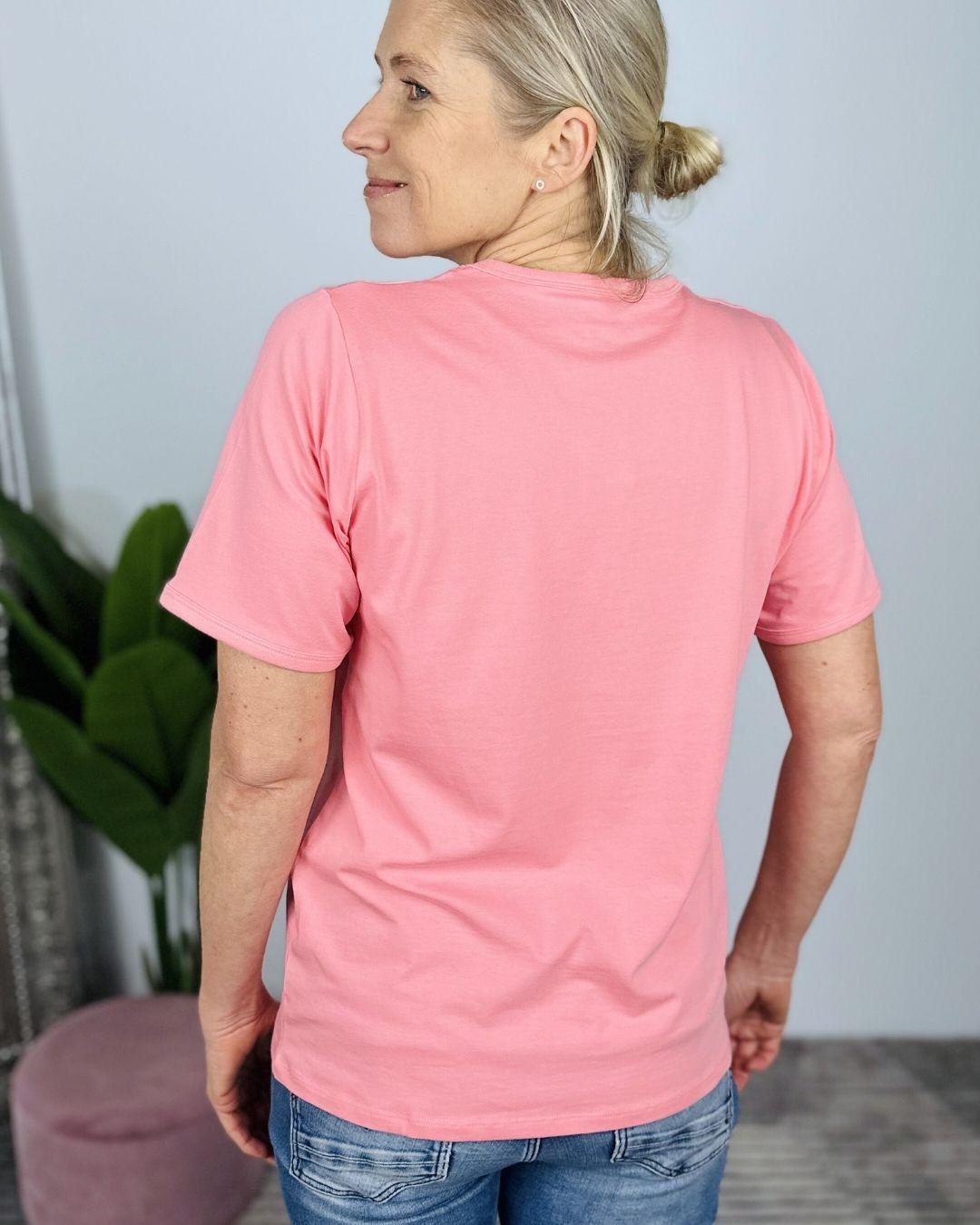 Herzlein® T-Shirt "Hibiskus" in Coral