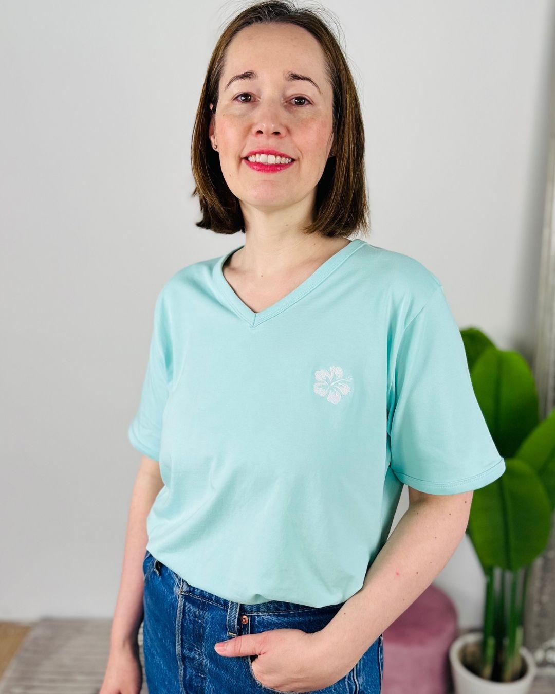 Herzlein® T-Shirt "Hibiskus" in Mint