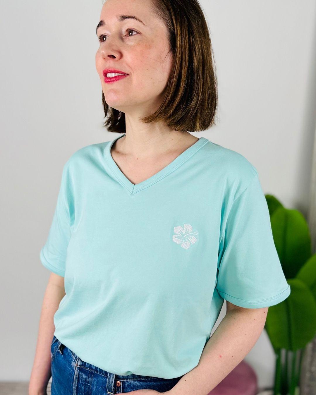 Herzlein® T-Shirt "Hibiskus" in Mint