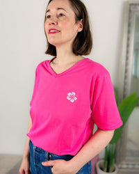Herzlein_T-Shirt_Hibiskus_in_Pink