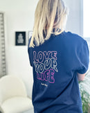 Herzlein® T-Shirt "Love your Life" in Navy Blau