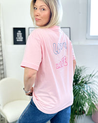 Herzlein® T-Shirt "Love your Life" in Puderrosa