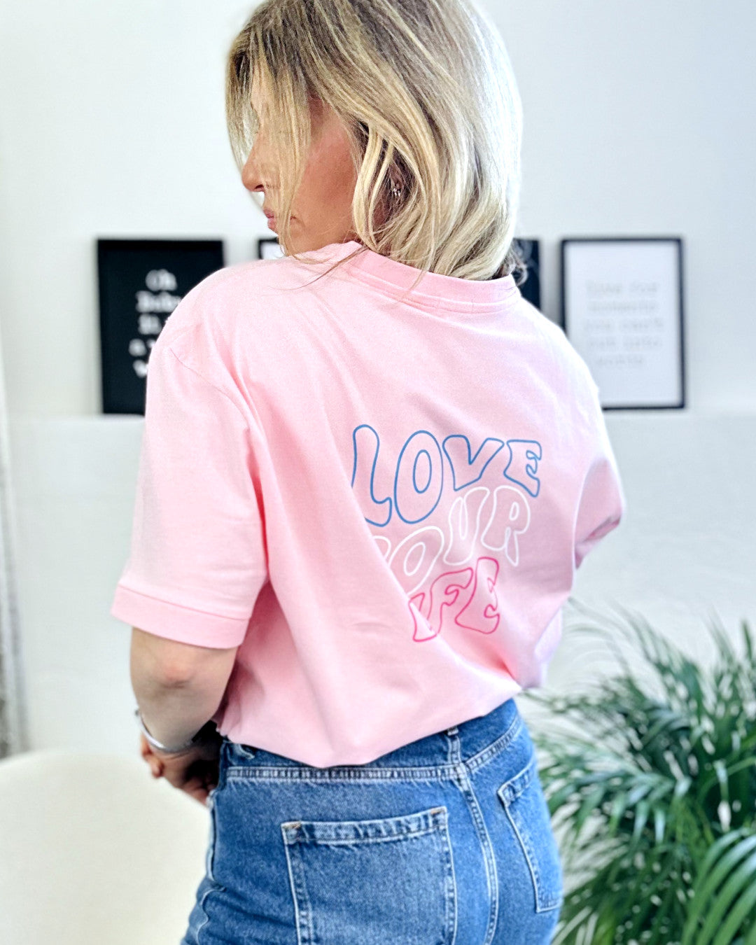 Herzlein® T-Shirt "Love your Life" in Puderrosa