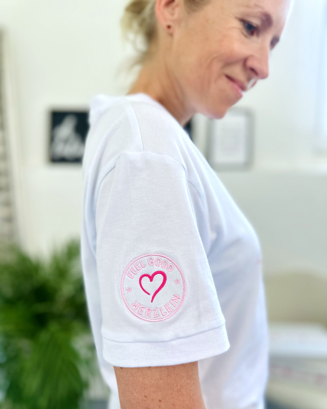 Herzlein® T-Shirt "Sand & Meer" in Weiß