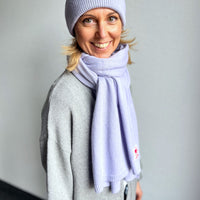 Herzlein® Kaschmir Schal für Damen Damenschal in Lavendel Lila