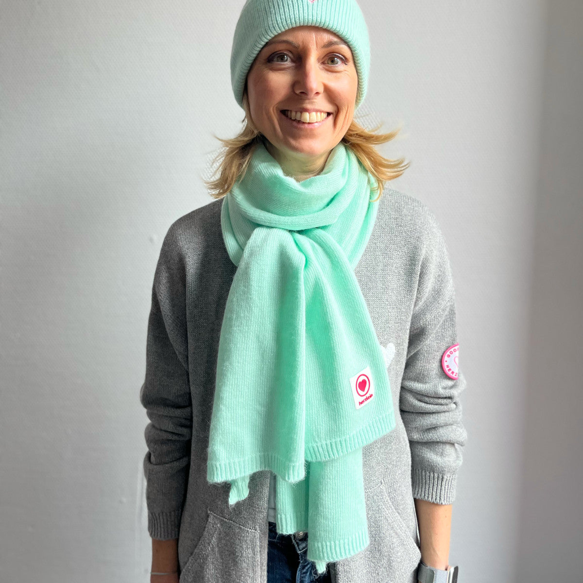 Herzlein® Kaschmir Schal in Mint