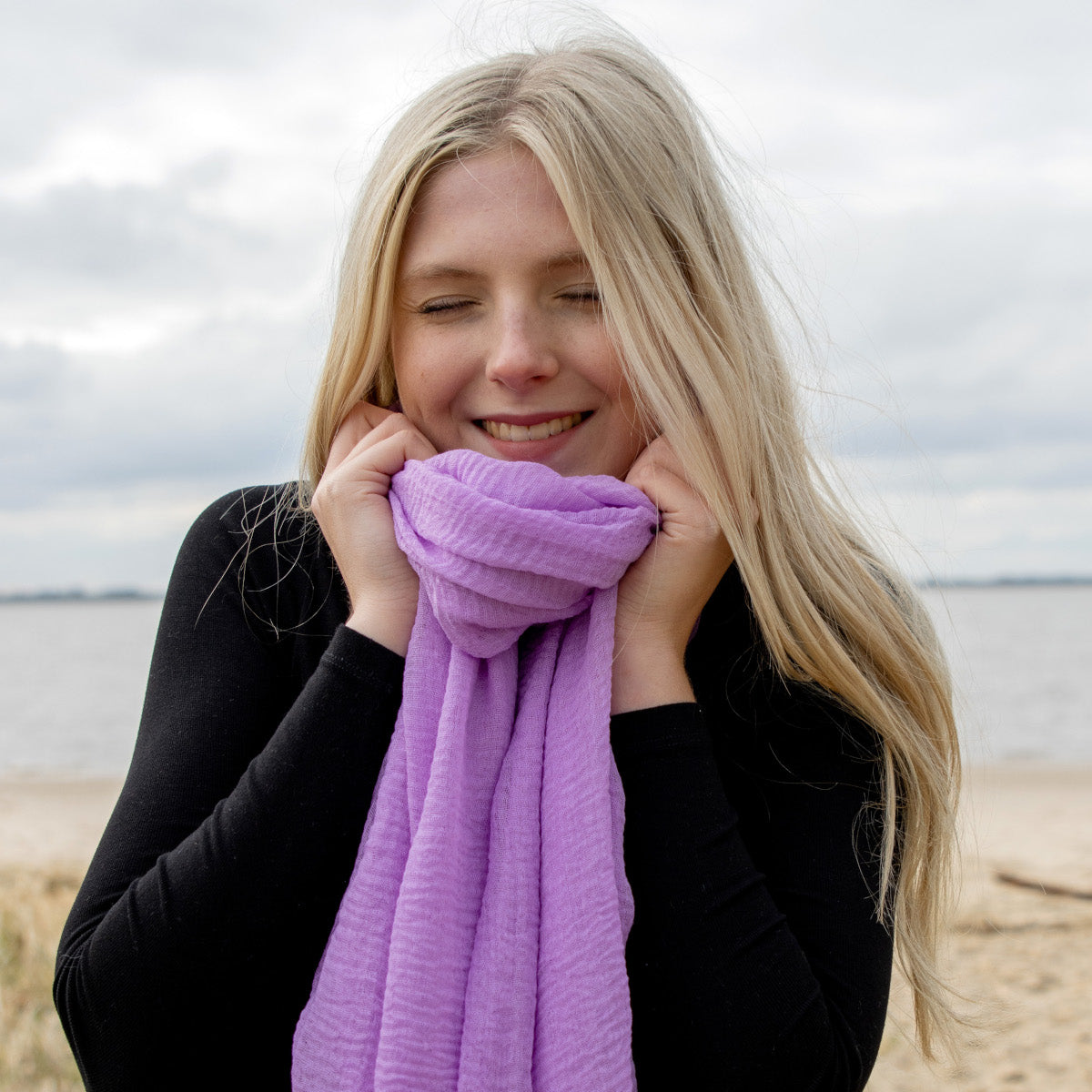 Herzlein® Musselin Halstuch in Lavendel